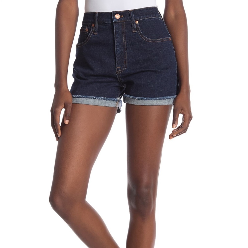 Madewell Hjgh Rise Denim Shorts.